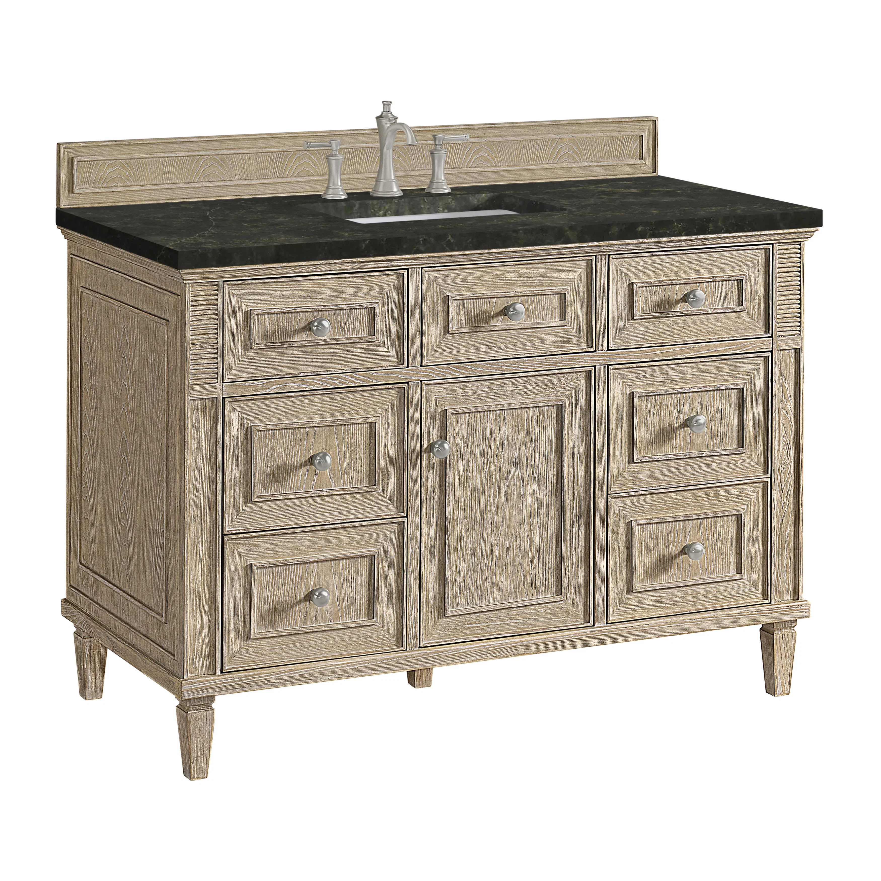 Lorelai 48" Single Vanity, Whitewashed Oak, w/ 3 CM Phantome Eclos Top