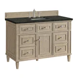Lorelai 48" Single Vanity, Whitewashed Oak, w/ 3 CM Phantome Eclos Top