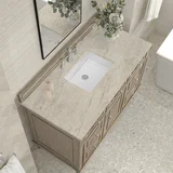Lorelai 48" Single Vanity, Whitewashed Oak, w/ 3 CM Tajnar Eclos Top