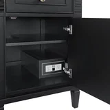 Lorelai 60" Double Vanity, Black Onyx w/ 3 CM Ethereal Noctis Silestone Top