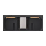 Lorelai 60" Double Vanity, Black Onyx w/ 3 CM Ethereal Noctis Silestone Top w/FreePower Wireless Charger