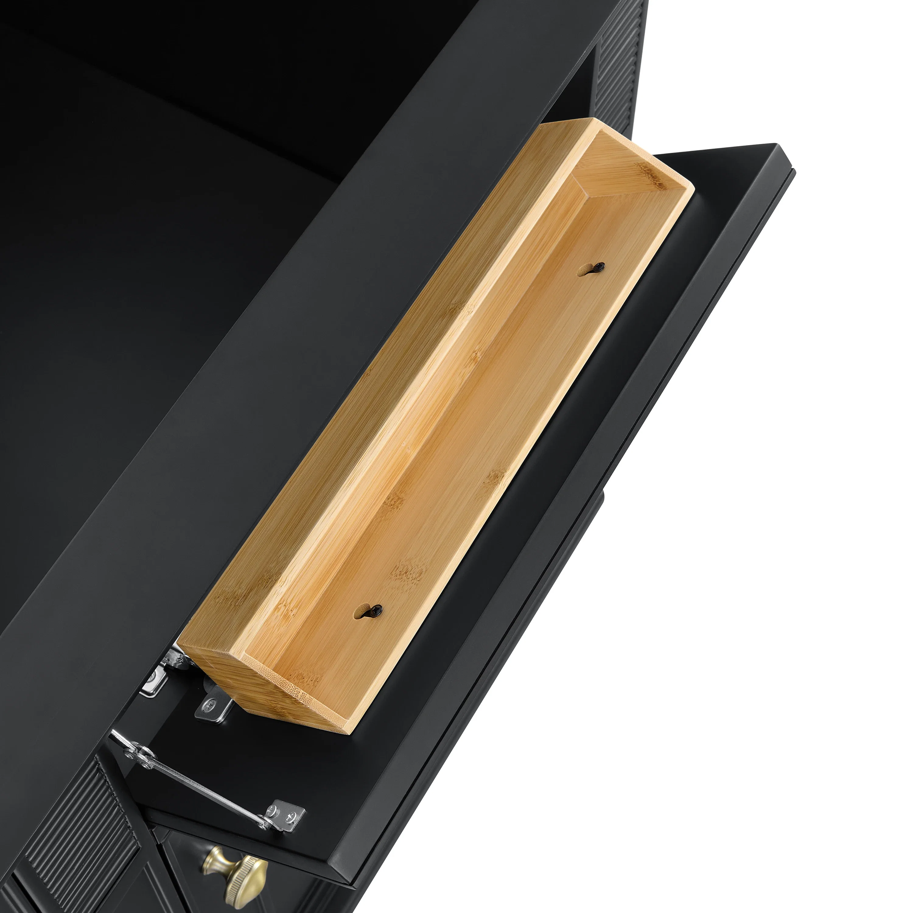 Lorelai 60" Double Vanity, Black Onyx, w/ 3 CM Tajnar Eclos Top w/FreePower Wireless Charger