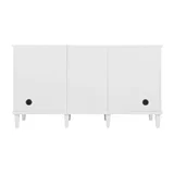 Lorelai 60" Double Vanity, Bright White, w/ 3 CM Siberian Silestone Top