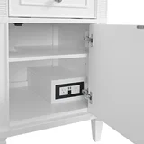 Lorelai 60" Double Vanity, Bright White, w/ 3 CM Siberian Silestone Top