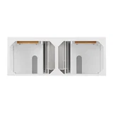 Lorelai 60" Double Vanity, Bright White, w/ 3 CM Siberian Silestone Top