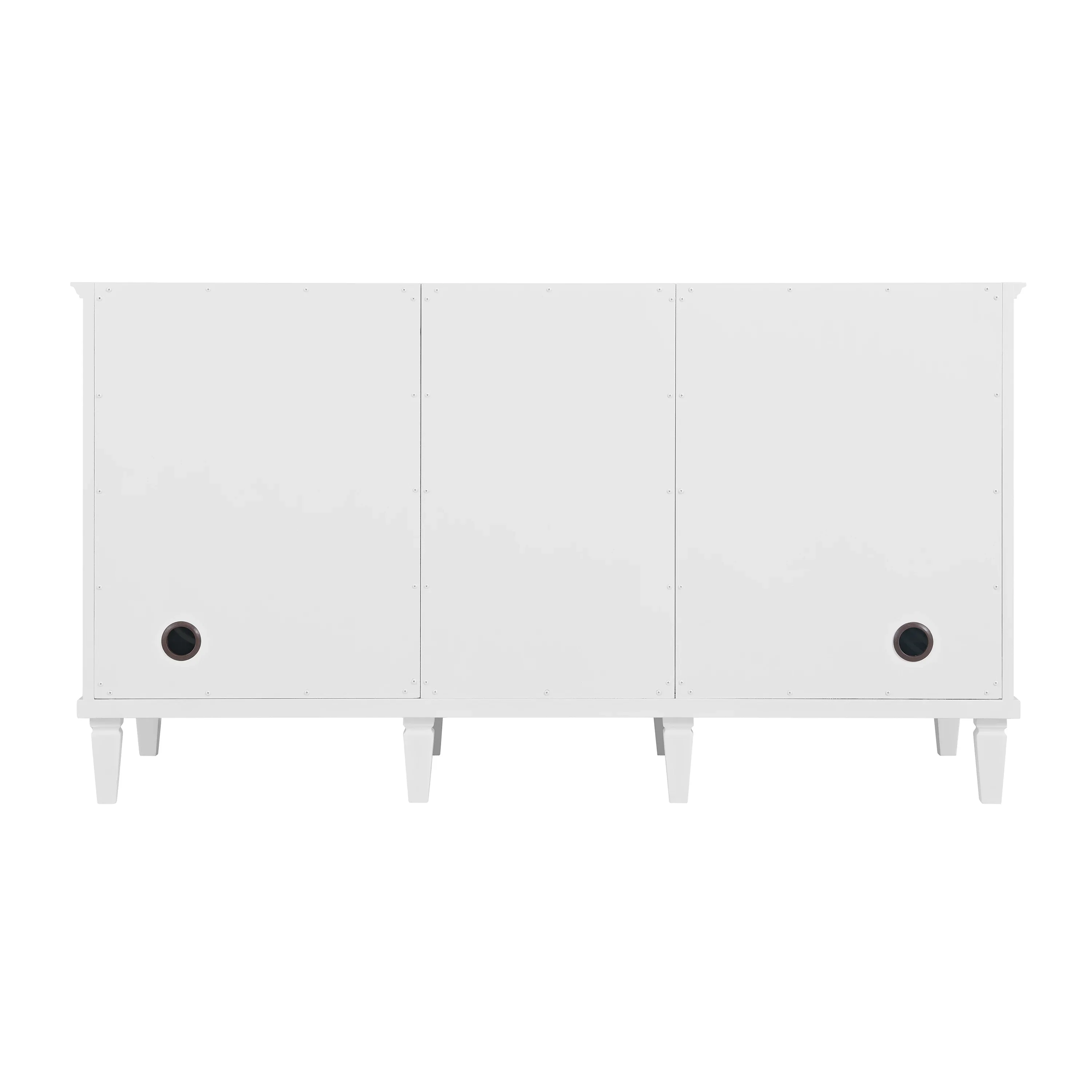 Lorelai 60" Double Vanity, Bright White w/ 3 CM Victorian Silver Silestone Top