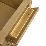 Lorelai 60" Double Vanity, Light Natural Oak w/ 3 CM Eternal Jasmine Pearl Silestone Top