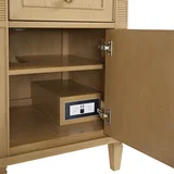 Lorelai 60" Double Vanity, Light Natural Oak w/ 3 CM Ethereal Noctis Silestone Top