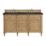 Lorelai 60" Double Vanity, Light Natural Oak, w/ 3 CM Phantome Eclos Top