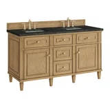 Lorelai 60" Double Vanity, Light Natural Oak, w/ 3 CM Phantome Eclos Top