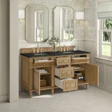 Lorelai 60" Double Vanity, Light Natural Oak, w/ 3 CM Phantome Eclos Top