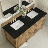 Lorelai 60" Double Vanity, Light Natural Oak, w/ 3 CM Phantome Eclos Top
