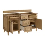 Lorelai 60" Double Vanity, Light Natural Oak, w/ 3 CM Phantome Eclos Top