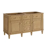 Lorelai 60" Double Vanity, Light Natural Oak w/ 3 CM White Zeus Silestone Top