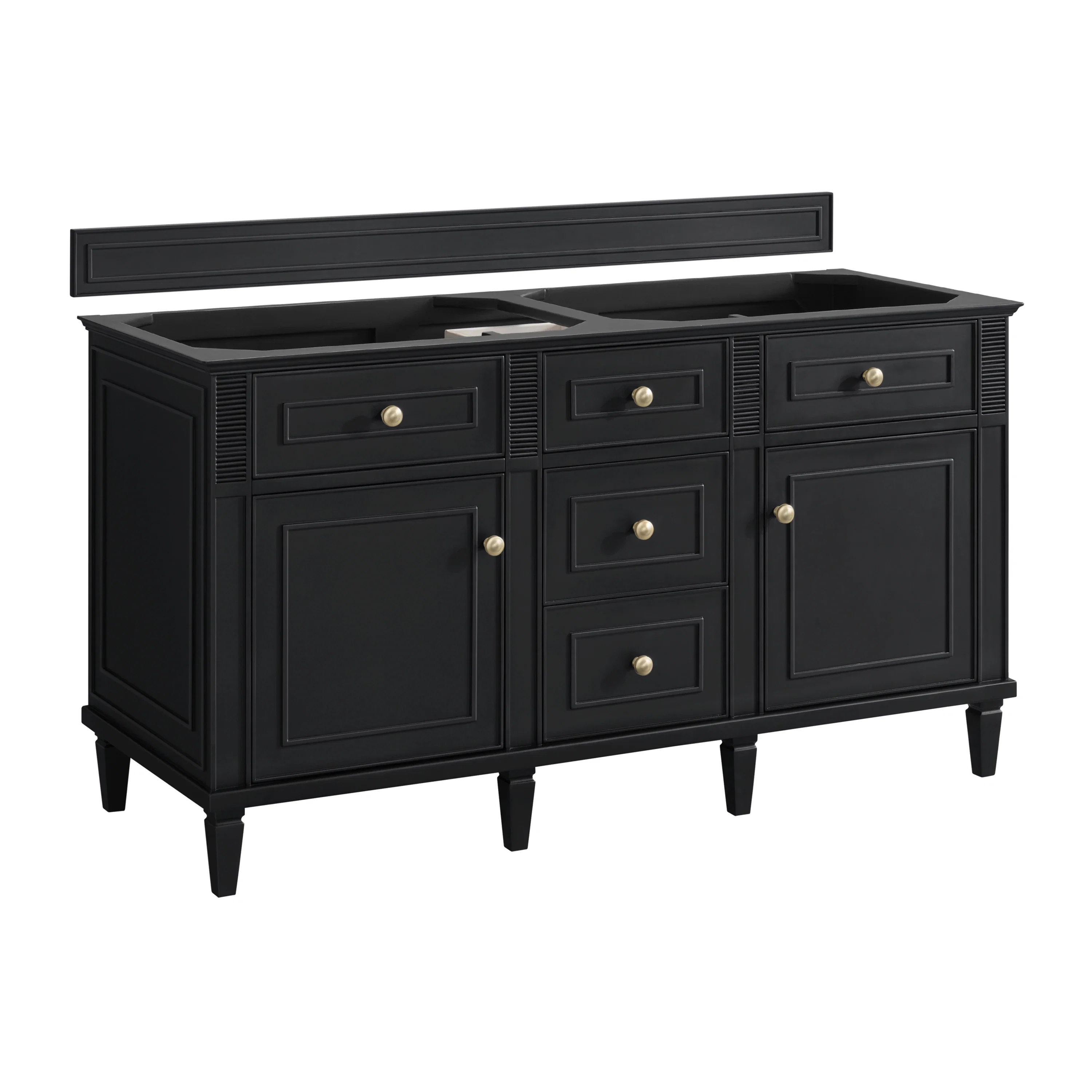 Lorelai 60" Double Vanity, Black Onyx