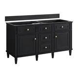 Lorelai 60" Double Vanity, Black Onyx
