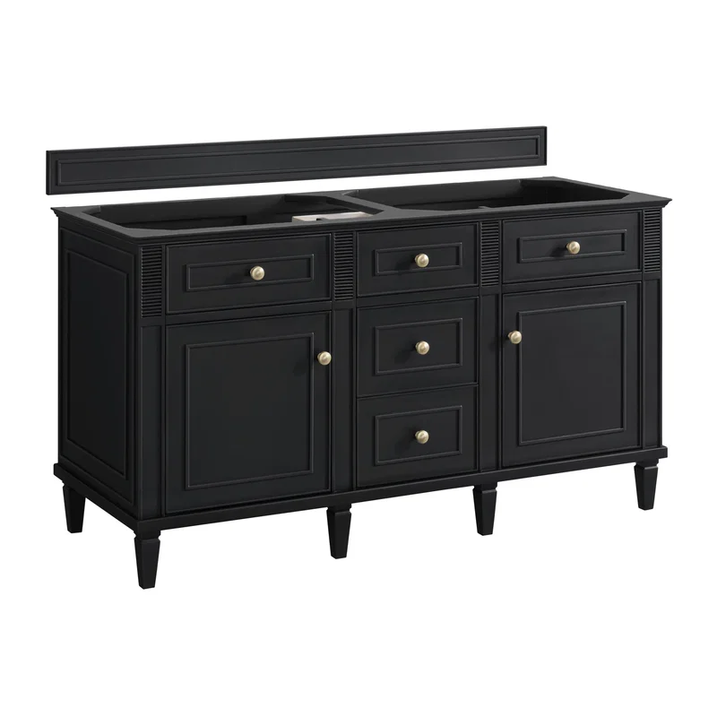Lorelai 60" Double Vanity, Black Onyx