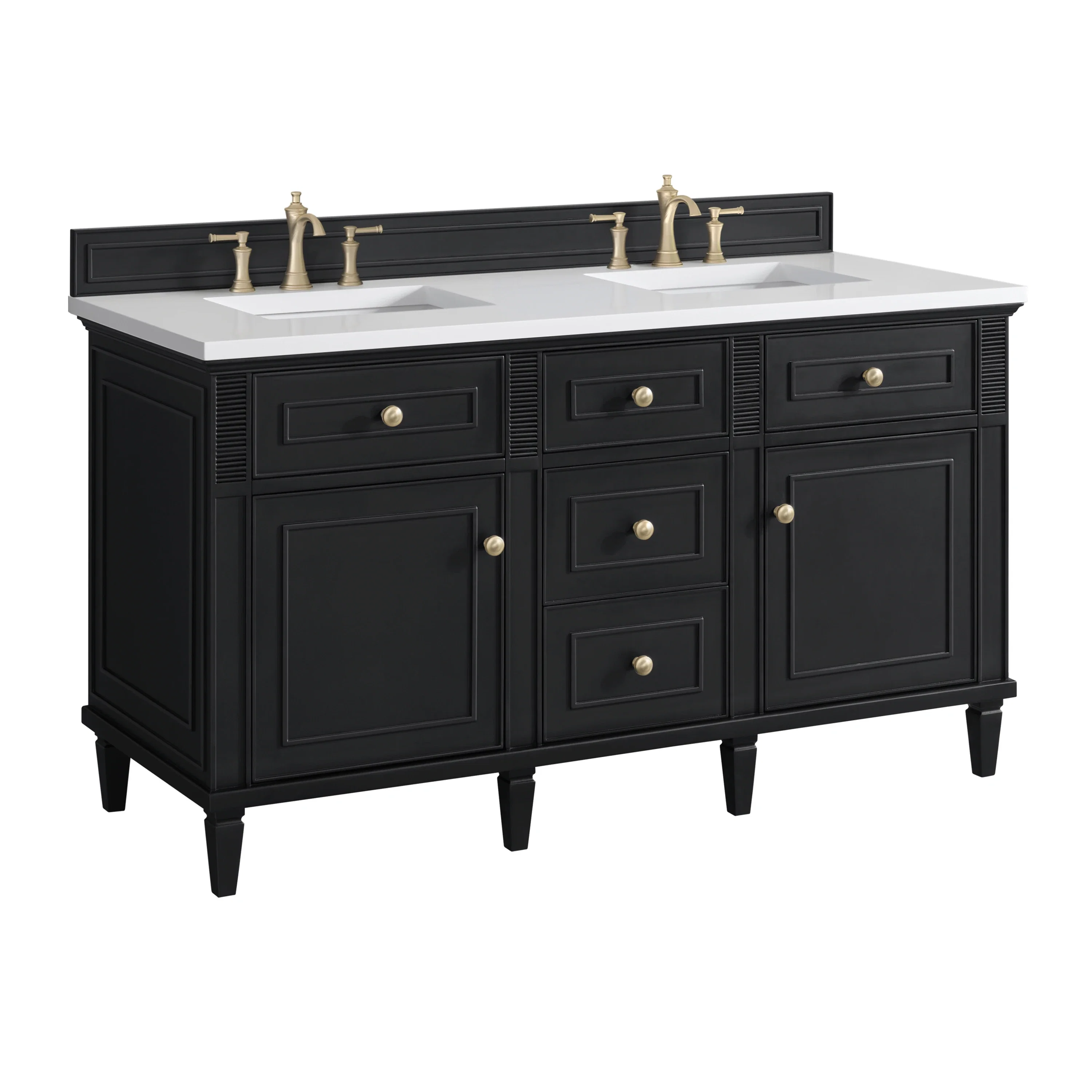 Lorelai 60" Double Vanity, Black Onyx