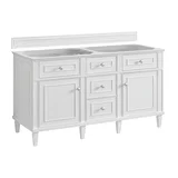 Lorelai 60" Double Vanity, Bright White