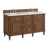 Lorelai 60" Double Vanity, Mid-Century Walnut w/ 3 CM Lime Delight Silestone Top