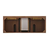 Lorelai 60" Double Vanity, Mid-Century Walnut w/ 3 CM Eternal Jasmine Pearl Silestone Top w/FreePower Wireless Charger