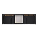 Lorelai 72" Double Vanity, Black Onyx w/ 3 CM Eternal Jasmine Pearl Silestone Top w/FreePower Wireless Charger