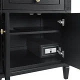 Lorelai 72" Double Vanity, Black Onyx, w/ 3 CM Tajnar Eclos Top w/FreePower Wireless Charger
