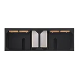 Lorelai 72" Double Vanity, Black Onyx, w/ 3 CM Tajnar Eclos Top w/FreePower Wireless Charger