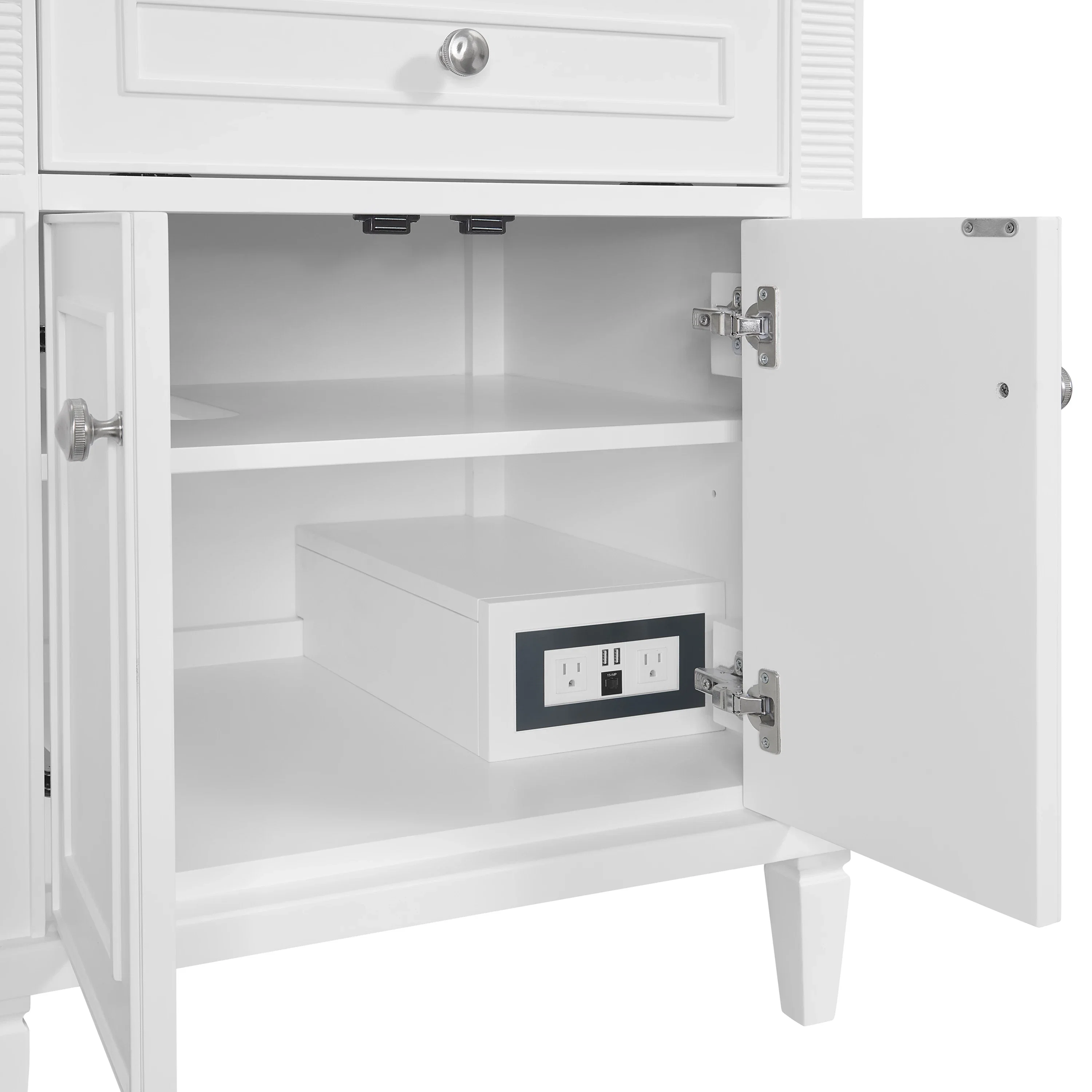 Lorelai 72" Double Vanity, Bright White w/ 3 CM Parisien Bleu Silestone Top