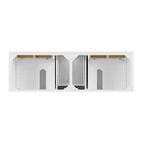 Lorelai 72" Double Vanity, Bright White w/ 3 CM Parisien Bleu Silestone Top