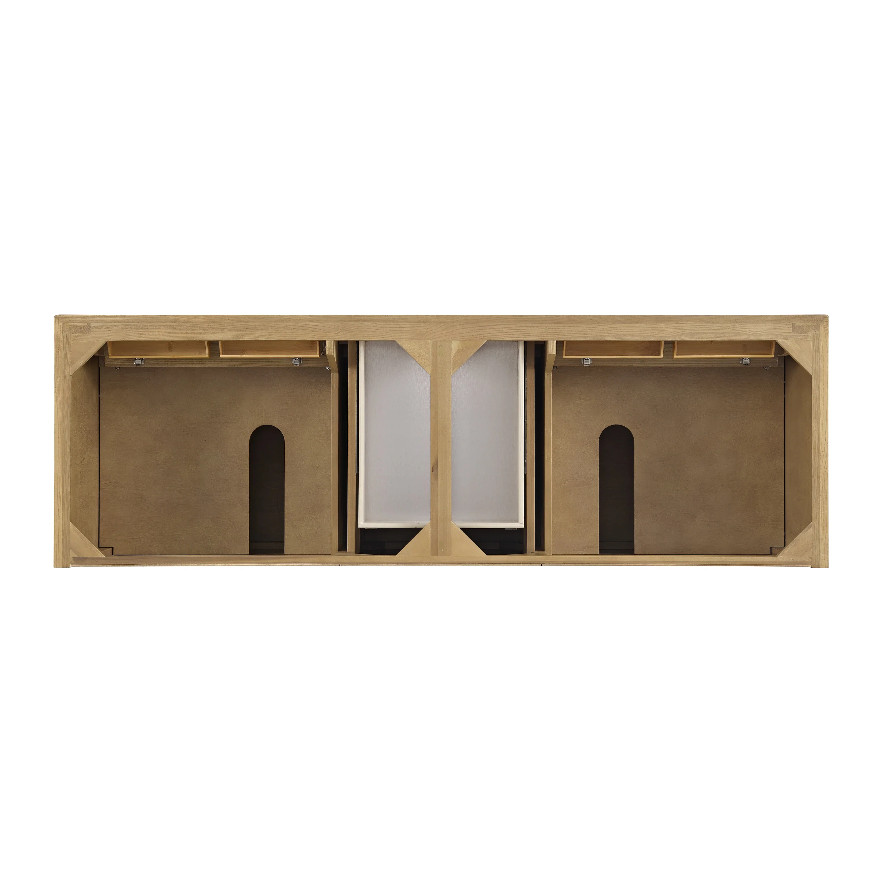 Lorelai 72" Double Vanity, Light Natural Oak w/ 3 CM Charcoal Soapstone Silestone Top