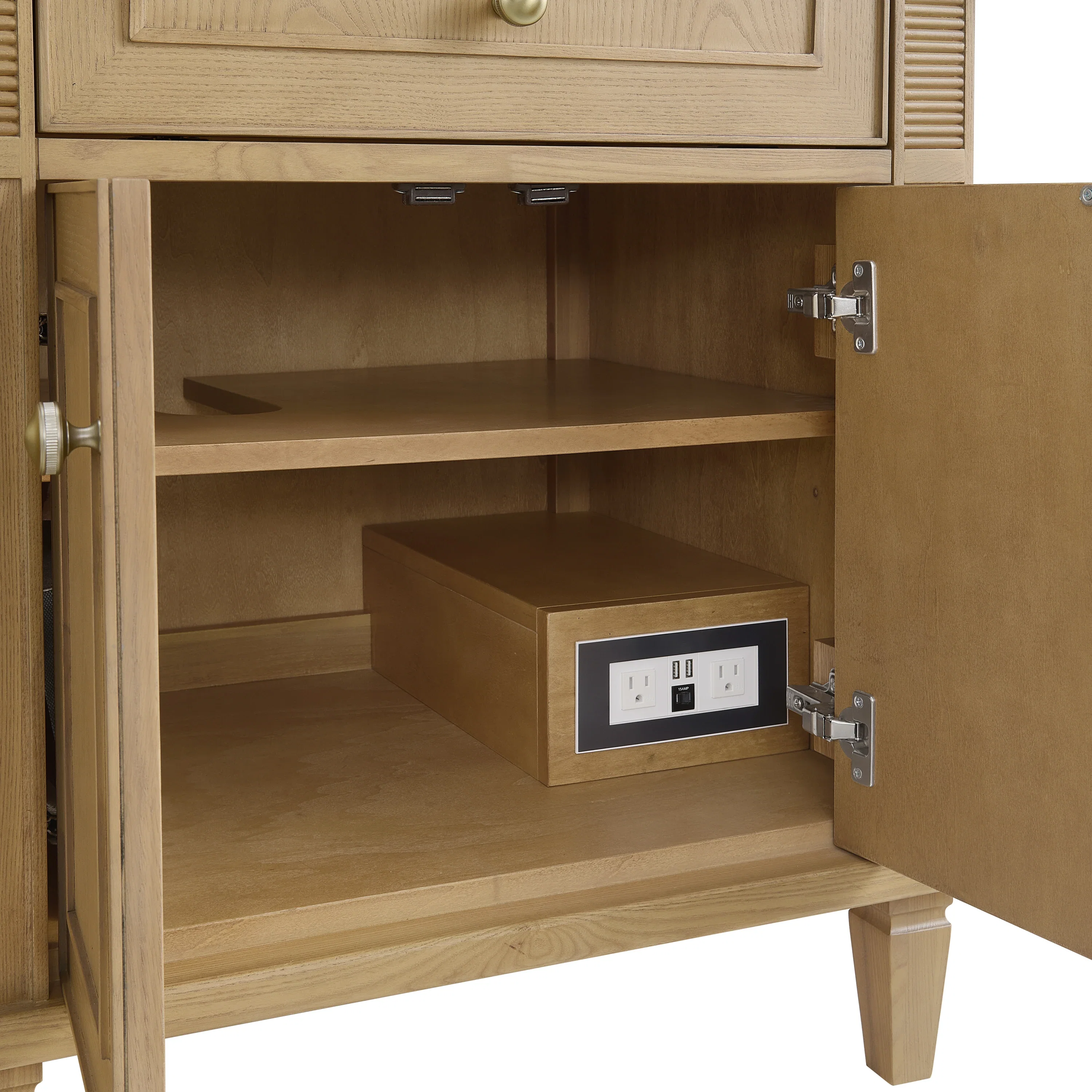 Lorelai 72" Double Vanity, Light Natural Oak w/ 3 CM Lime Delight Silestone Top