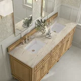 Lorelai 72" Double Vanity, Light Natural Oak, w/ 3 CM Tajnar Eclos Top
