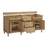 Lorelai 72" Double Vanity, Light Natural Oak