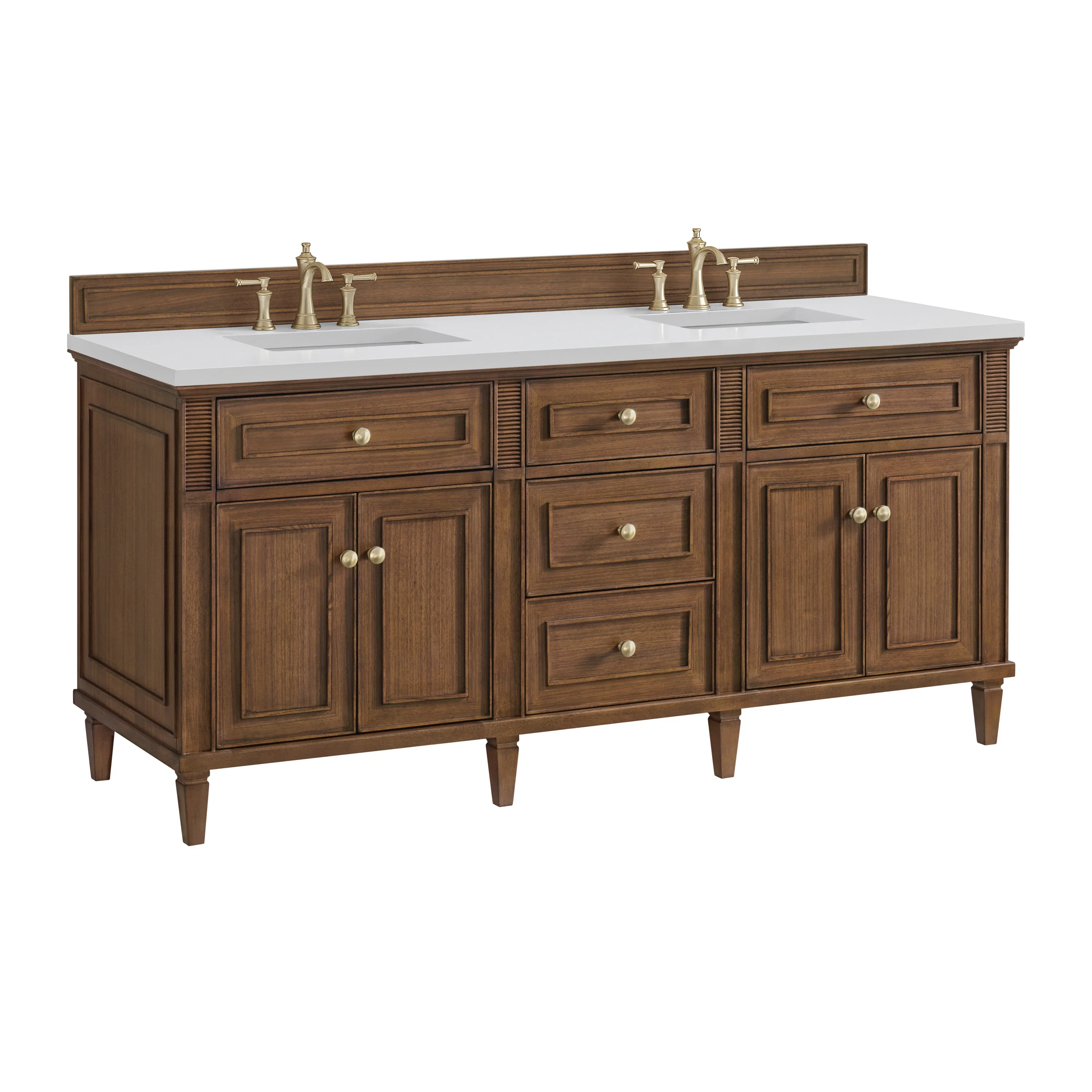 Lorelai 72"Double Vanity, Mid-Century Walnut