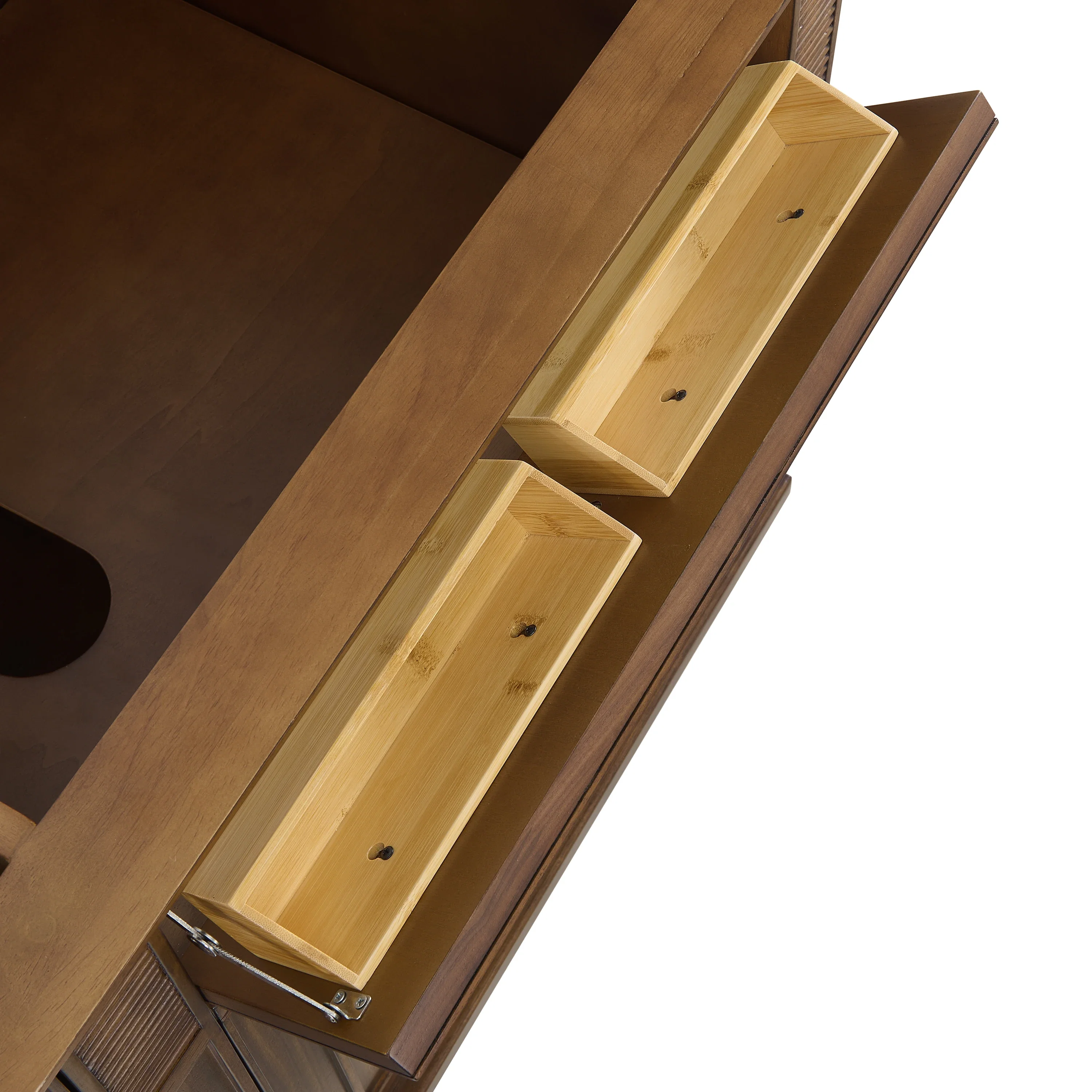 Lorelai 72"Double Vanity, Mid-Century Walnut w/ 3 CM Eternal Jasmine Pearl Silestone Top