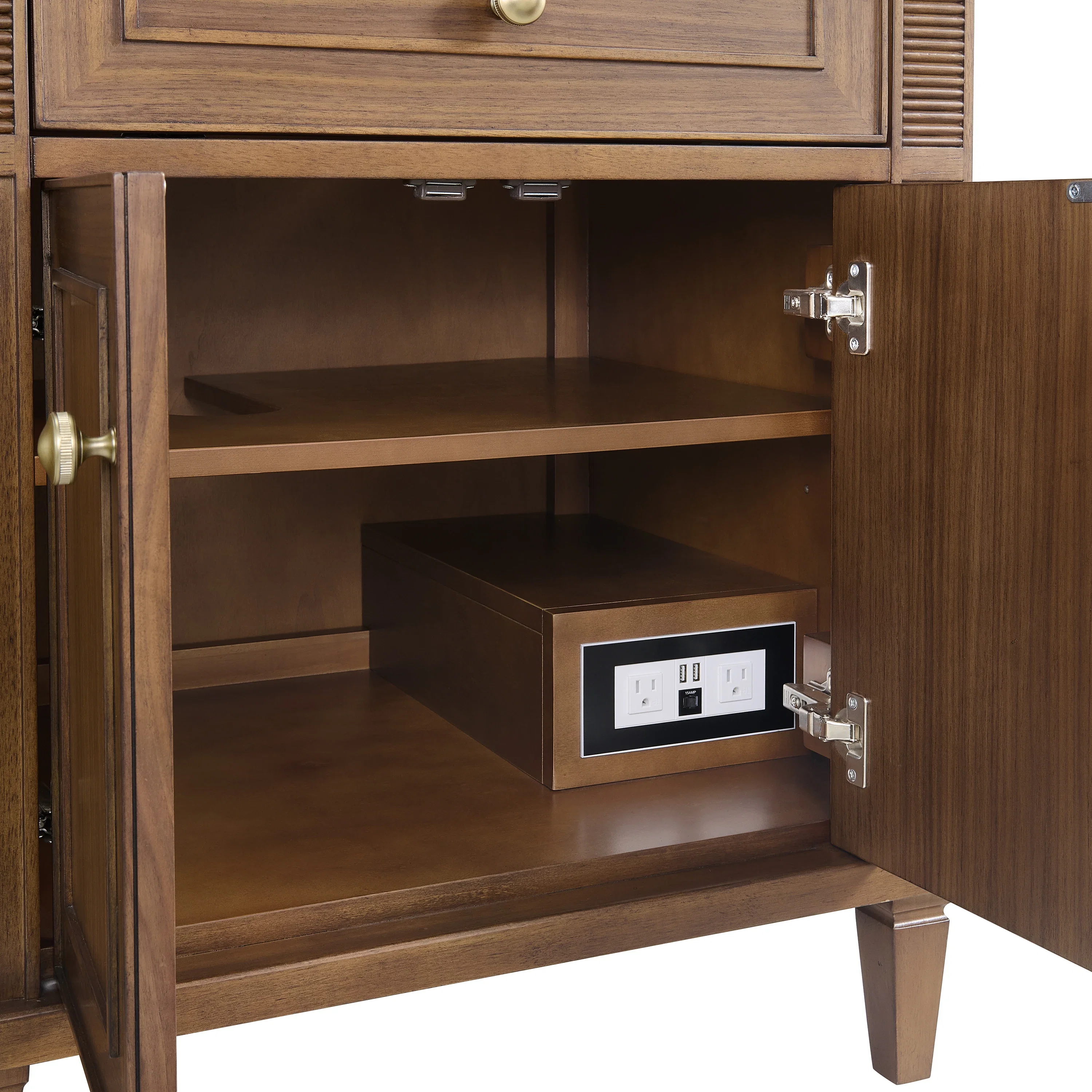 Lorelai 72"Double Vanity, Mid-Century Walnut w/ 3 CM Ethereal Noctis Silestone Top