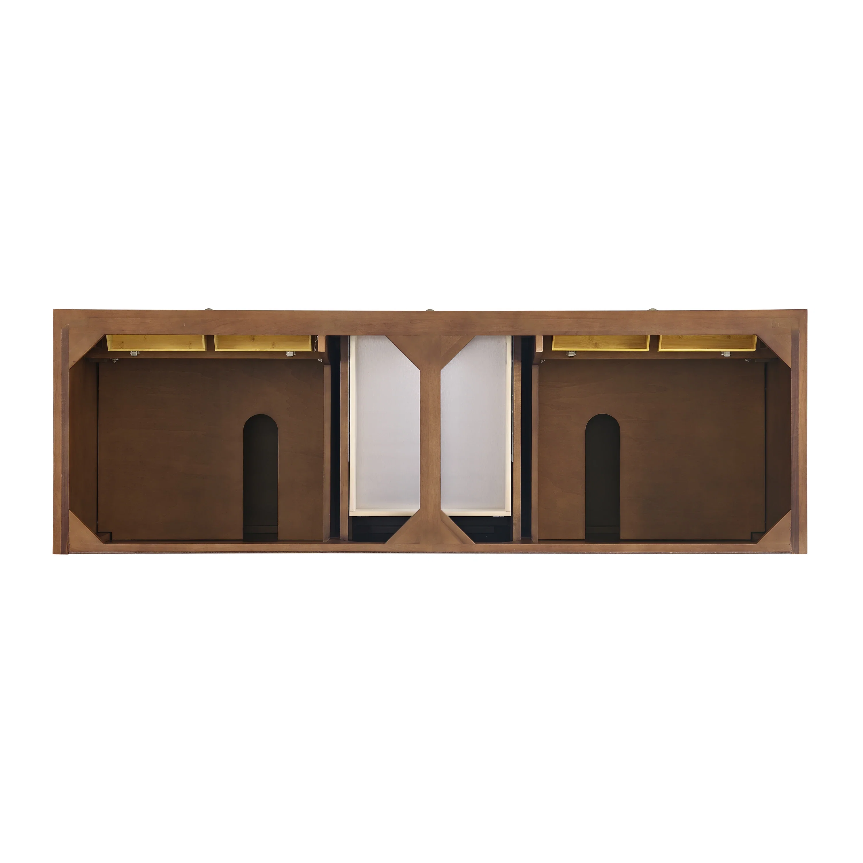 Lorelai 72"Double Vanity, Mid-Century Walnut w/ 3 CM Ethereal Noctis Silestone Top