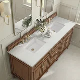 Lorelai 72"Double Vanity, Mid-Century Walnut w/ 3 CM Lime Delight Silestone Top