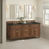 Lorelai 72" Double Vanity, Mid-Century Walnut, w/ 3 CM Phantome Eclos Top