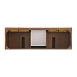 Lorelai 72"Double Vanity, Mid-Century Walnut w/ 3 CM Eternal Jasmine Pearl Silestone Top w/FreePower Wireless Charger