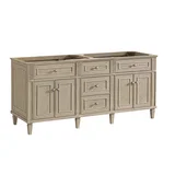 Lorelai 72" Double Vanity, Whitewashed Oak w/ 3 CM White Zeus Silestone Top