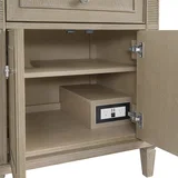 Lorelai 72" Double Vanity, Whitewashed Oak w/ 3 CM Eternal Jasmine Pearl Silestone Top w/FreePower Wireless Charger