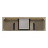 Lorelai 72" Double Vanity, Whitewashed Oak w/ 3 CM Victorian Silver Silestone Top w/FreePower Wireless Charger