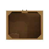Hudson 30" Single Vanity, Honey Oak w/ Single Hole 3 CM White Zeus Silestone Top and Matching Backsplash