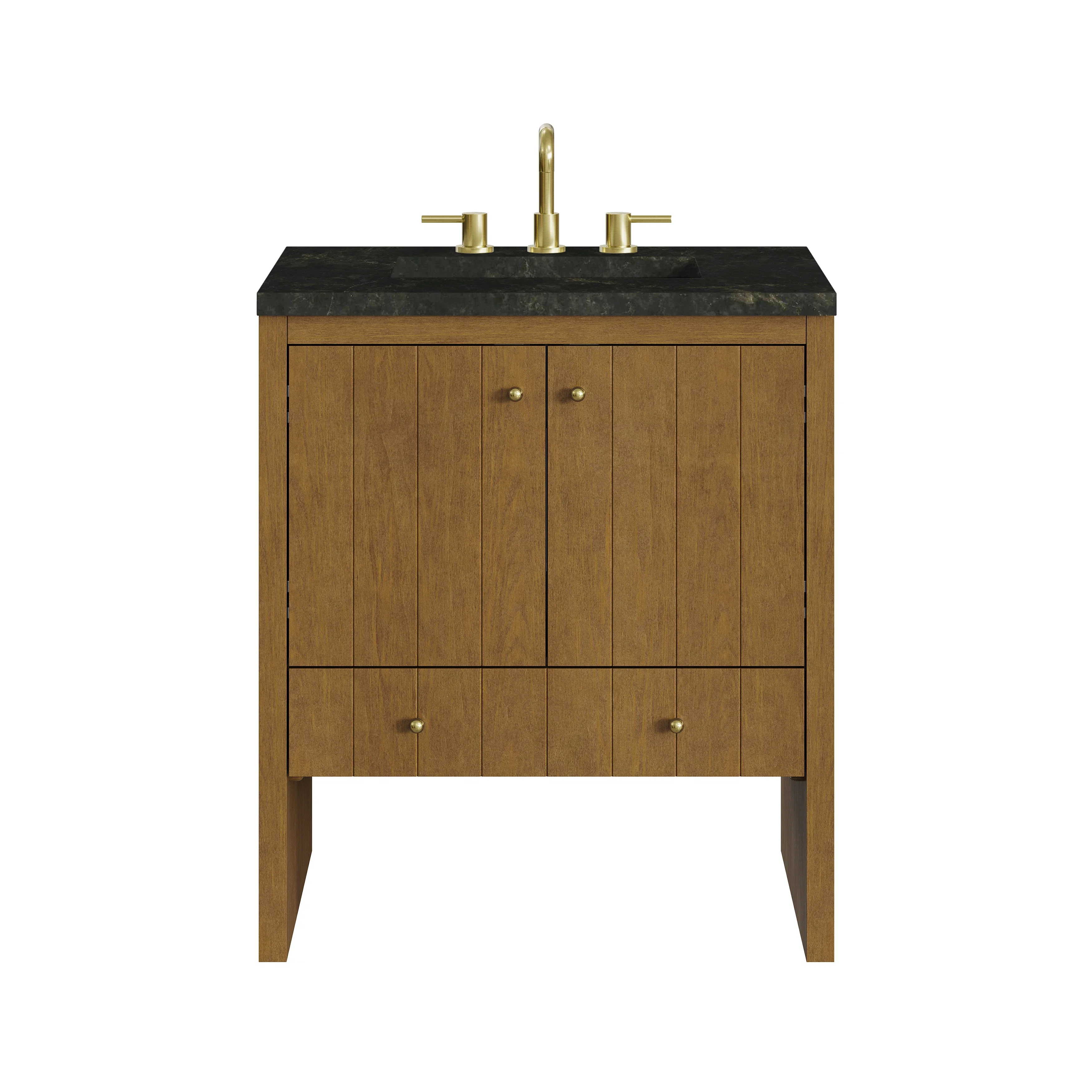 Hudson 30" Single Vanity, Honey Oak w/ 3 CM Phantome Eclos Top