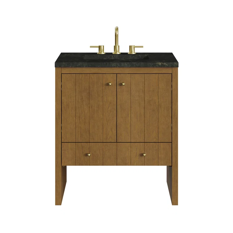 Hudson 30" Single Vanity, Honey Oak w/ 3 CM Phantome Eclos Top