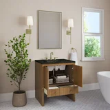 Hudson 30" Single Vanity, Honey Oak w/ 3 CM Phantome Eclos Top