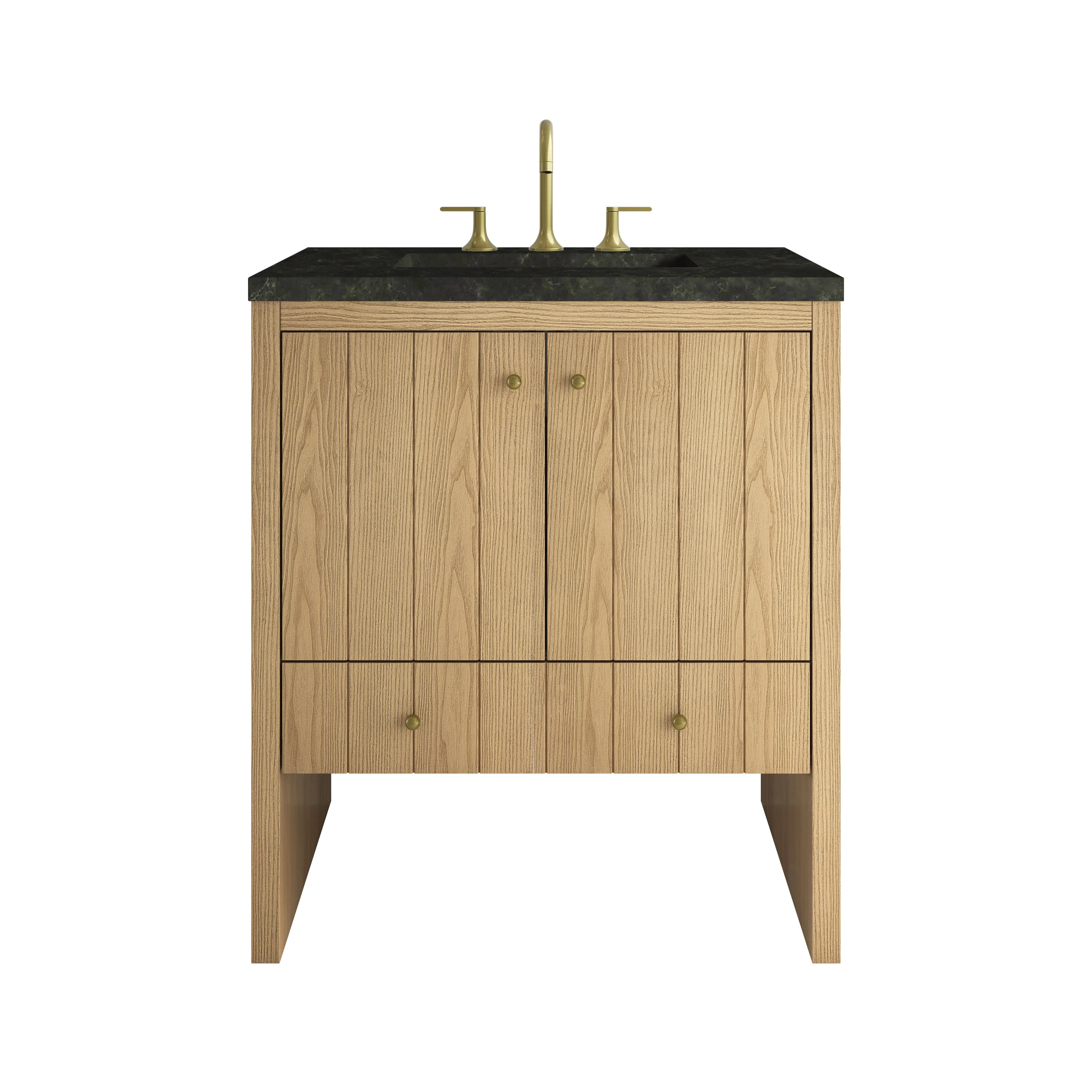 Hudson 30" Single Vanity, Light Natural Oak w/ 3 CM Phantome Eclos Top