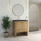 Hudson 30" Single Vanity, Light Natural Oak w/ 3 CM Phantome Eclos Top